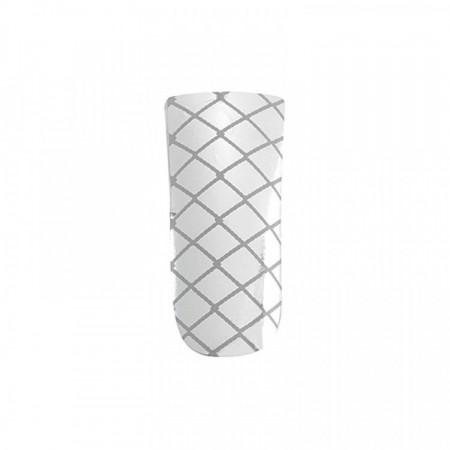 Décors ongles nail foils silver criss cross