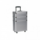 Valise en aluminium 3 étages avec roulettes