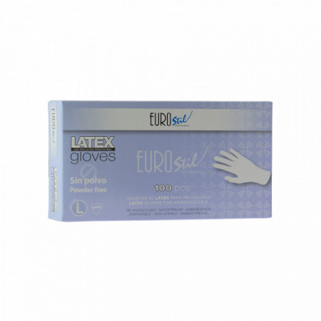 Boite de 100 gants latex sans poudre blanc- Taille L