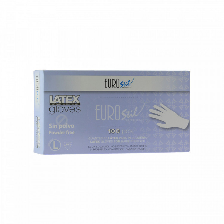 Boite de 100 gants latex sans poudre blanc- Taille L