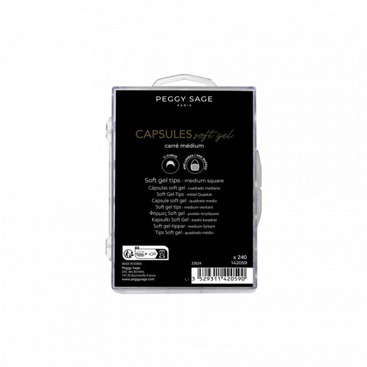 Capsules Soft Gel - Carré médium x240