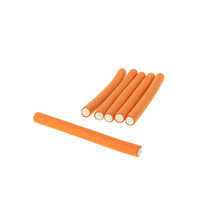 Flexi rollers 16mmx18cm x6 Orange