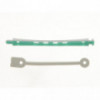 Bigoudis permanente longs 91x6mm x12 Vert & Blanc