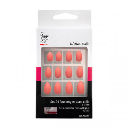 Faux ongles Idyllic nails Set x24 Pink stiletto