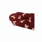 Chouchou foulard motif feuilles Bordeau