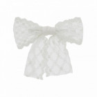 Barette cheveux avec noeud blanc