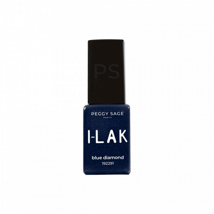 Vernis semi-permanent I-LAK Blue Diamond - bleu nuit scintillant