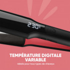 Lisseur professionnel Straight Up Shine - plaques XL, 230°C, brillance intense