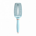 Fingerbrush Care Iconic Boar&Nylon Bubble Blue - flexible, douce, anti-casse