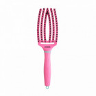 Fingerbrush Care Iconic Boar&Nylon Lollipop Pink - flexible, douce, anti-casse