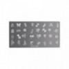 Plaque de stamping nail art Flowers