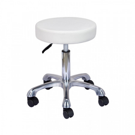 Tabouret à roulettes classique Blanc