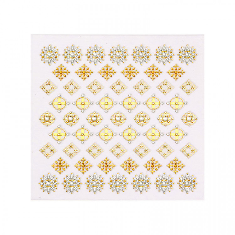 Décors adhésifs pour ongles jewel Christmas 2019 dorés