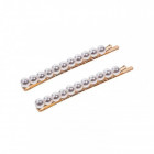 Lot de 2 pinces-guiches de 11 perles Blanche