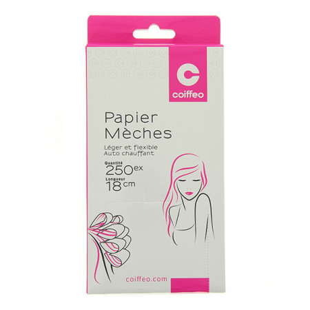 Lot 250 papiers mèches 10x18cm