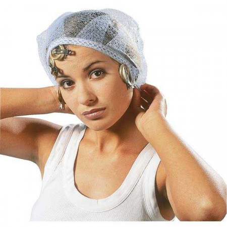 Bonnet avec ruban bleu ciel