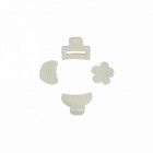 Set de 4 Pinces Crabe Ivoire