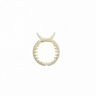 Pince Anneau Doré avec Strass