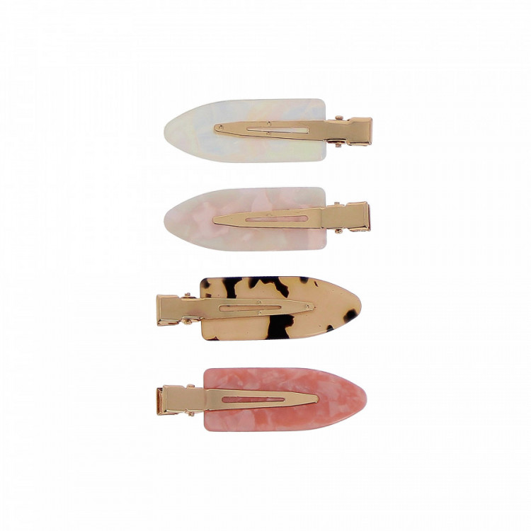 Lot de 4 pinces en acetate sans marque