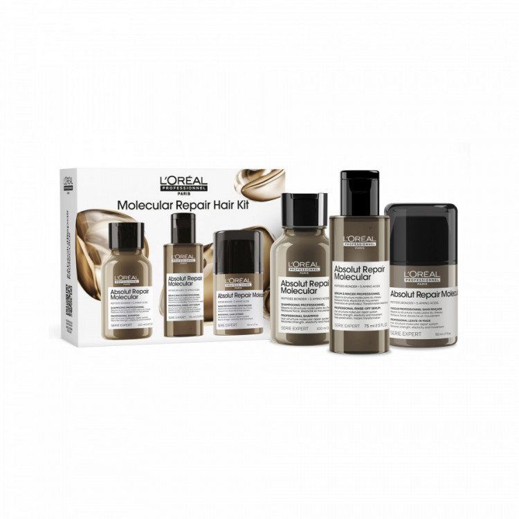 Mini kit trio découverte Absolut Repair Molecular (shampoing + sérum + masque)