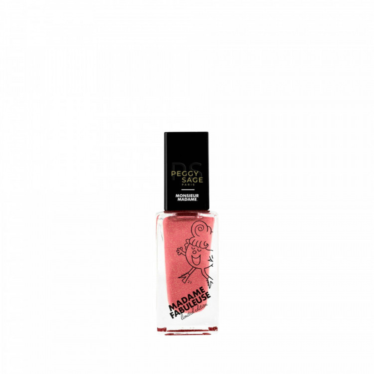 Vernis à ongles Madame Fabuleuse - corail pailleté, glamour, séchage rapide