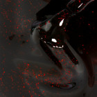 Vernis semi-permanent I-LAK Dark Blaze - noir profond, éclats rouges