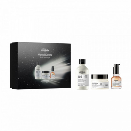 Coffret trio capillaire Metal Detox - brillance, protection, anti-casse