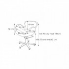 Fauteuil Flora Noir 90x66cm