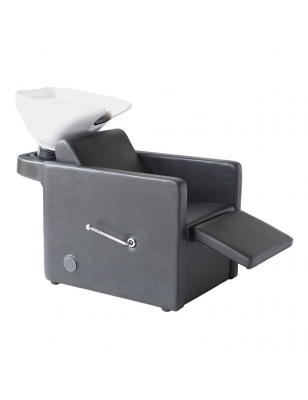 Bac de lavage accoudoirs carrés avec repose jambes ajustable 64x62x83 cm