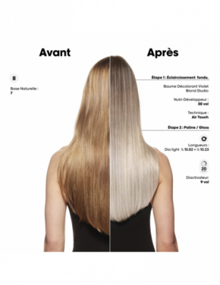 Baume décolorant violet 8 tons Blond Studio Baume décolorant violet 8 tons Blond Studio