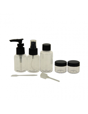 Kit de voyage (5 flacons en PET) Transparent