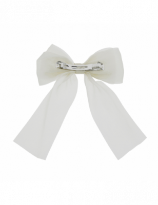 Barette cheveux avec n?ud crème