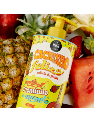 Crème coiffante Cachinho Feliz Salada de Fruta - démêle et active les boucles Crème coiffante Cachinho Feliz Salada de Fruta - démêle et active les boucles