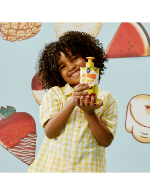 Crème coiffante Cachinho Feliz Salada de Fruta - démêle et active les boucles Crème coiffante Cachinho Feliz Salada de Fruta - démêle et active les boucles