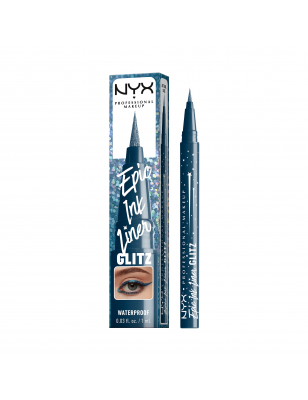 Eyeliner EPIC INK GLITZ Denim Dazzle - précision, éclat bleu métallique