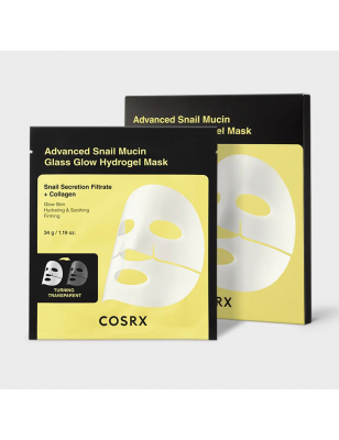 Masque hydrogel Advanced Snail Mucin Glass Glow - hydratation, éclat, apaisement