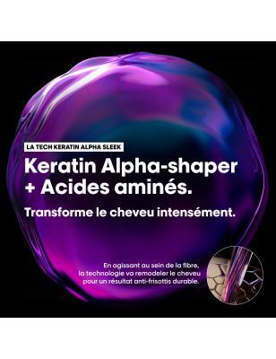 Shampoing disciplinant Keratin Alpha Sleek - lissage, anti-frisottis & discipline