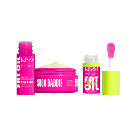 Mini kit Fat Oil Body Suga Baddie 3 pièces (huile + beurre + gloss) 74.8ML