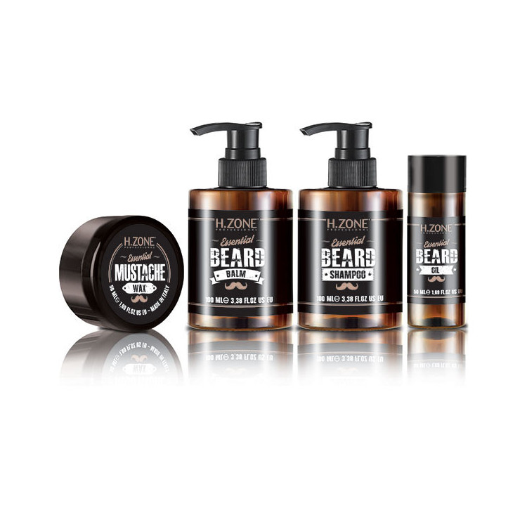 Kit shampooing, baume et huile barbe et moustache - Essential