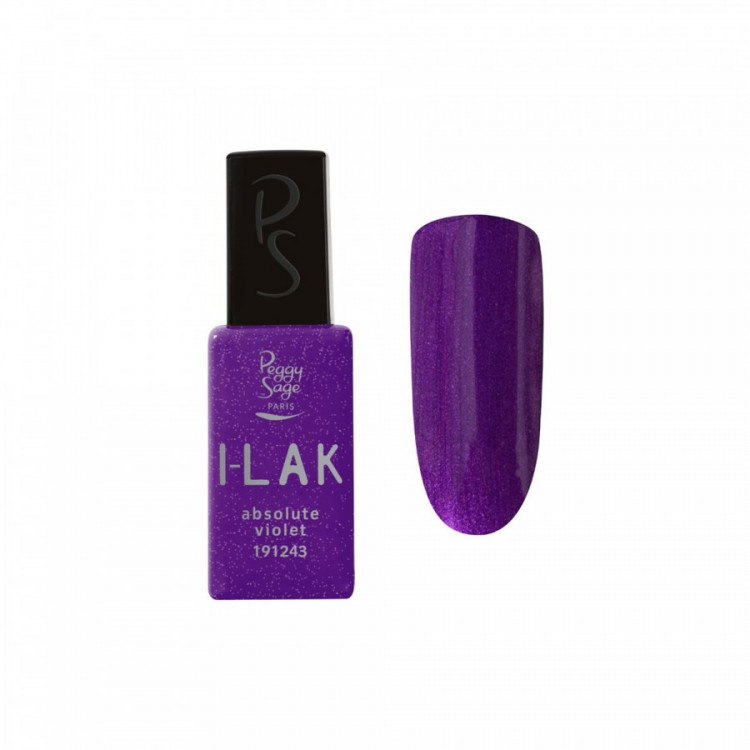 Vernis semi-permanent I-LAK soak off gel polish absolute violet