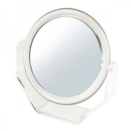 Miroir double face avec socle grossissant 5x