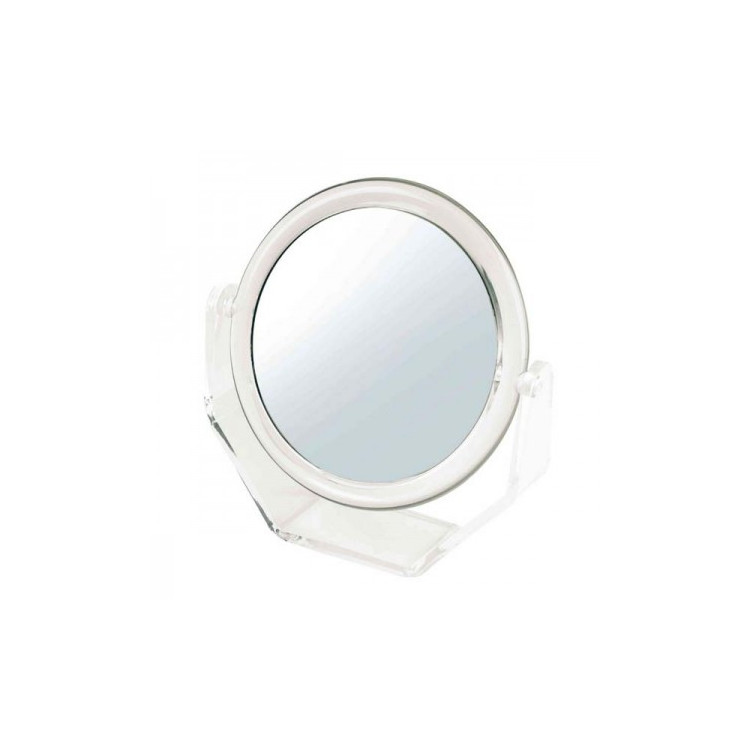 Miroir double face avec socle grossissant 5x