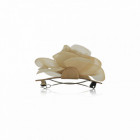 Barrette avec fleur beige en tulle