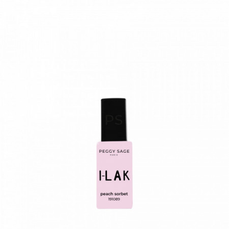 Vernis semi-permanent I-LAK – couleur Peach Sorbet, tenue longue durée