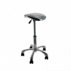 Tabouret de coiffure ergonomique Ergo Stool - Silver chrome