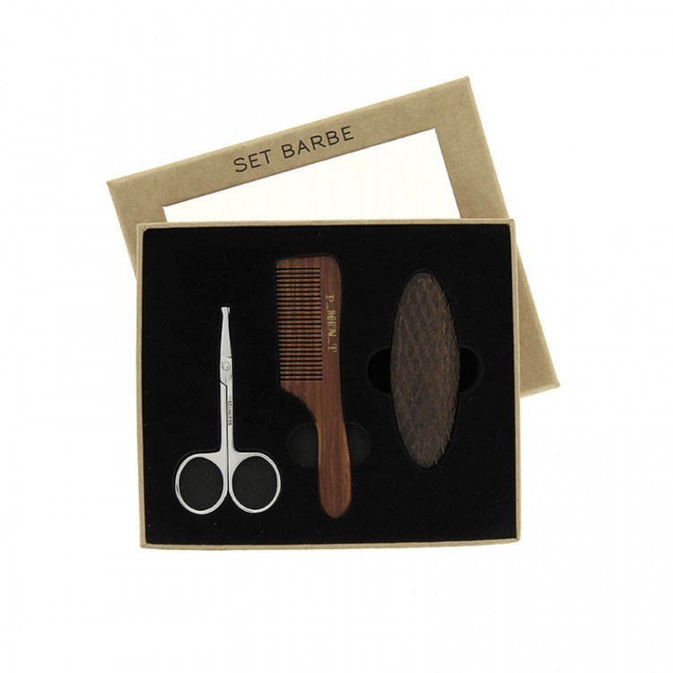 Set de barbe ciseaux - peigne - brosse