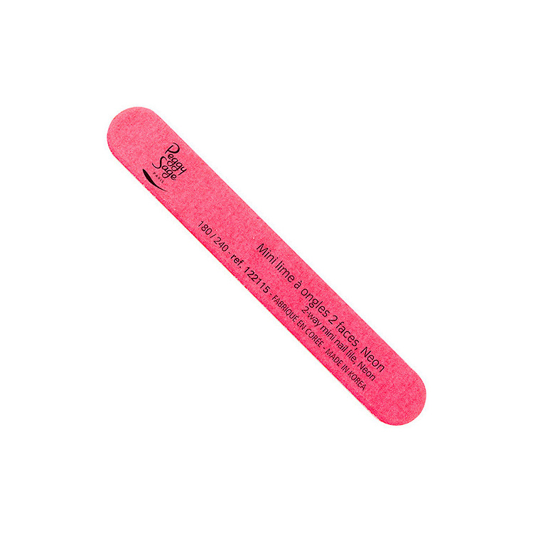Mini lime à ongles Neon 2 faces 180-240 - grain moyen Pink