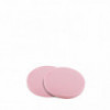 Lot de 2 éponges démaquillantes rondes Rose 7.5x0.8cm