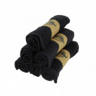 Lot de 6 serviettes en coton barber Noire