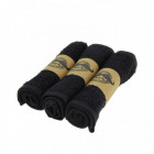 Lot de 6 serviettes en coton barber Noire